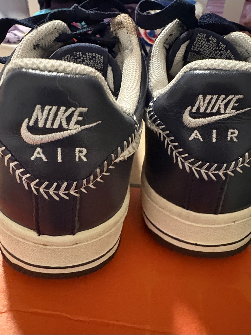 Nike Kids' Air Sneakers - Navy and White